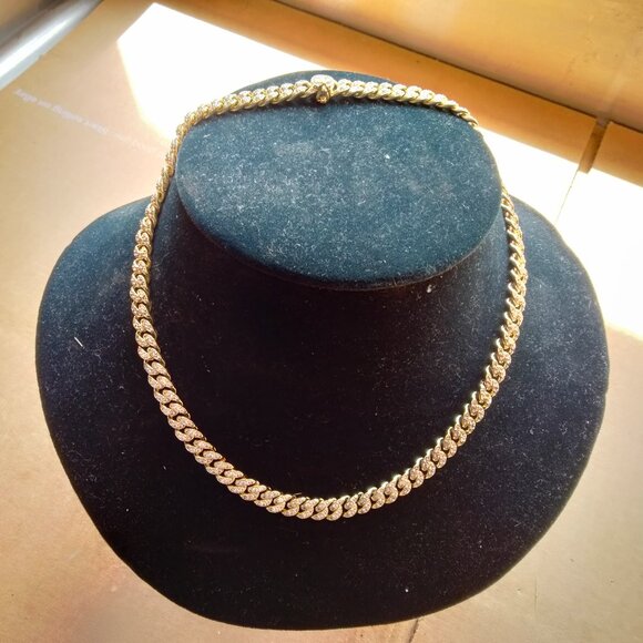 GOLD GODS Necklace Micro Cuban GDC8MMC18 Zumiez 18k Gold Plate Cubic Zirconia - Picture 4 of 8